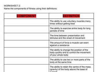 Components of fitness