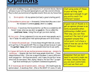 GCSE Spanish Higher Writing Revision