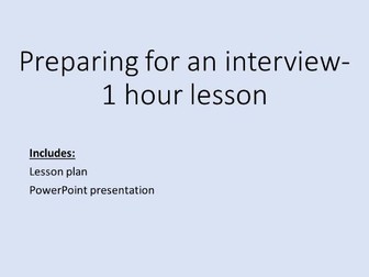 Preparing for an interview- careers lesson