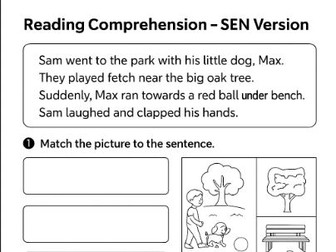 Reading Comprehension – SEN Version