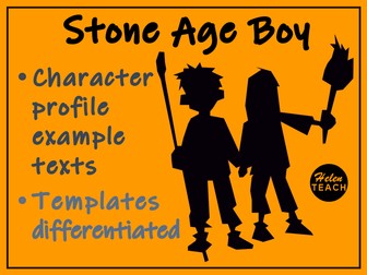 Stone Age Boy Character Profile Examples and Differentiated Templates
