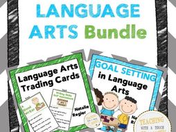 Language Arts Bundle: Trading Cards, Assessment, and Goal Setting Templates