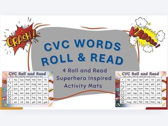 Superhero CVC Read and Roll Activity