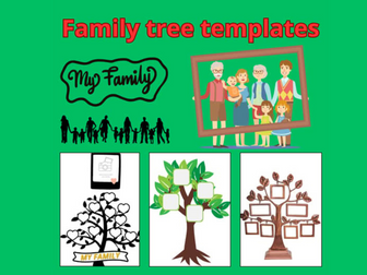 Family tree template/my family tree project /Social Studies and social emotional