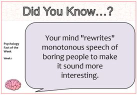 Psychology Fun Facts Teaching Resources