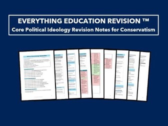A-Level Edexcel Politics Core Political Ideology Revision Notes for Conservatism