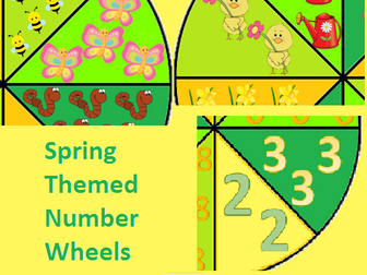 Spring Themed Number Wheels