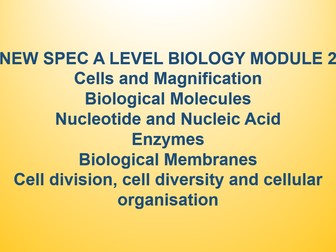 NEW SPEC OCR A AS BIOLOGY Module 2