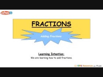 Editable Unit PowerPoints: Fractions Level 1 (Differentiated)