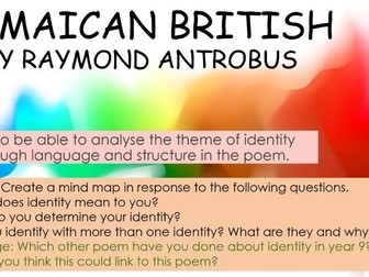 Jamaican British by Raymond Antrobus