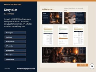 Storyteller by Liz Lochhead – Full teaching pack from Smithy's Basics