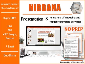 Buddhist belief - Nibbana Presentation and Activities