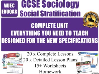 Social Stratification (20 Lessons) WJEC / EDUQAS [ GCSE Sociology ] POWER AUTHORITY