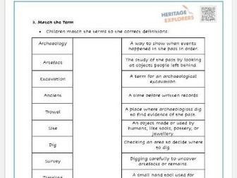 Archaeology: Key Vocabulary