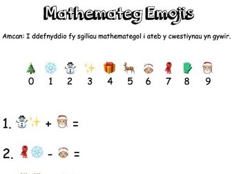 Emojis Mathemateg Nadolig