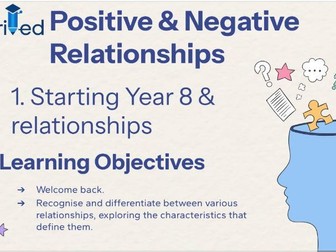 Types of Relationships – Year 8 PSHE Lesson on Understanding Connections