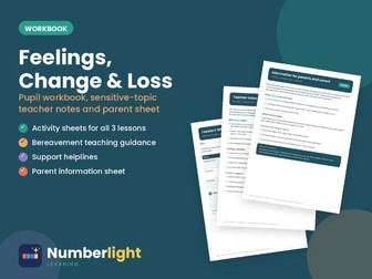 Feelings, Change and Loss Workbook, Teacher Notes and Parent Sheet (KS2)