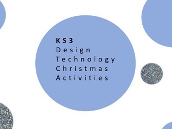 KS3 Design Technology Christmas Design Activities