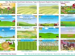Conditional Sentences Type 3 Barnyard English PowerPoint Game