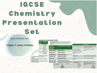 IGCSE Chemistry Presentation Set
