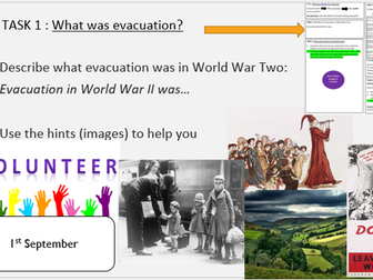 Evacuation of children: WW2 Blitz