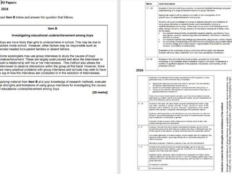 AQA Sociology Methods in Context all past A Level & AS Questions & Mark Schemes