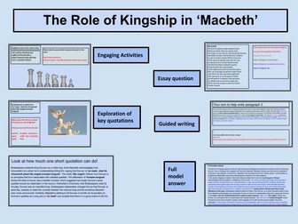 Kingship in 'Macbeth': revision lesson with question and full sample answer
