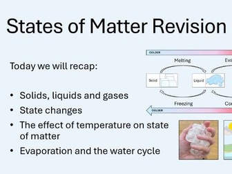 States of Matter Revision Lesson KS2