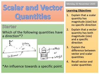 KS4 Scalar and Vector quantities (Physics)
