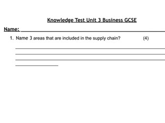 AQA GCSE Business Chapter 3 Business operations test