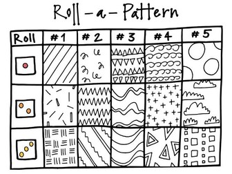 Roll-A-Pattern | Art Worksheet | Pattern Inspiration