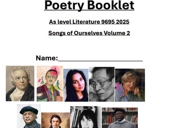 Poetry anthology 9695 As level Songs of Ourselves booklet