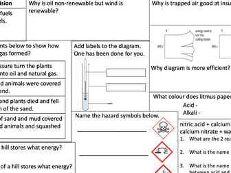 Revision mat - Energy