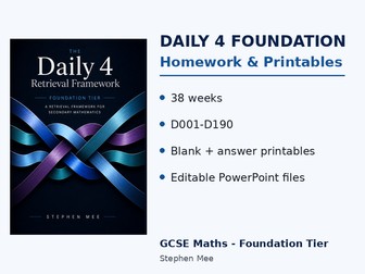 Daily 4 Foundation: 38-Week Maths Homework