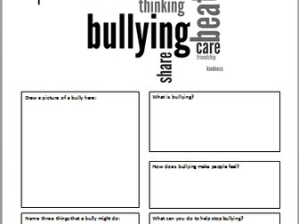 Beat Bullying worksheets - definitions