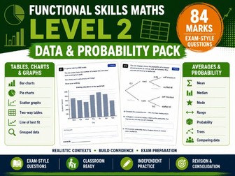Functional Skills Maths Level 2 Data & Probability Pack