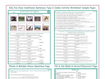 Conditional Sentences Type 2 Combo Activity Worksheet