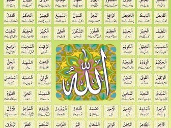 Eduqas Religious Studies 9-1 GCSE: Islam: Beliefs and Practices - the 99 names of Allah