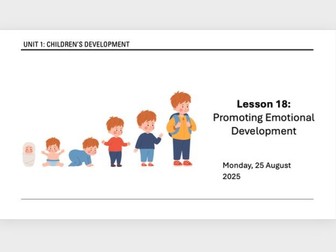 AAQ Early Childhood Development Unit 1 - Promoting Emotional Development