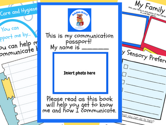 Communication Passport Editable Template (New School, Starting School) PowerPoint