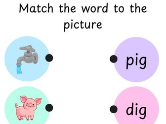 Match the picture cvc words