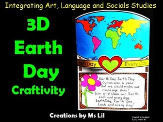 3D Earth Day. ::  Earth Day Activities  ::  Earth Day Unit