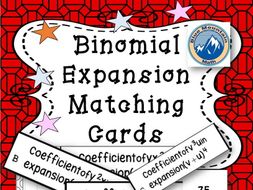 Binomial Expansion Coefficients Matching Card Set