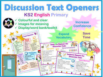 Discussion Text Sentence Openers
