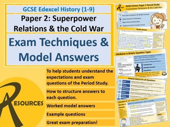 GCSE History (Edexcel) Paper 2 Exam Technique Revision - Superpower Relations & Cold War
