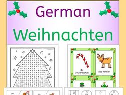 German Weihnachten - Christmas vocabulary activities, puzzles, games, cards
