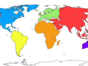 World & Continents Map Pack – Blank and Transparent Versions
