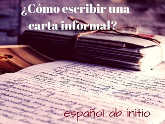 Ab Initio Como Escribir Una Carta Informal Ab Initio How To