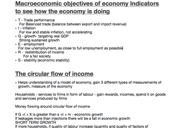 Macroeconomics Edexcel - Full content (Year 12)