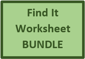 Find It Worksheets in French Bundle